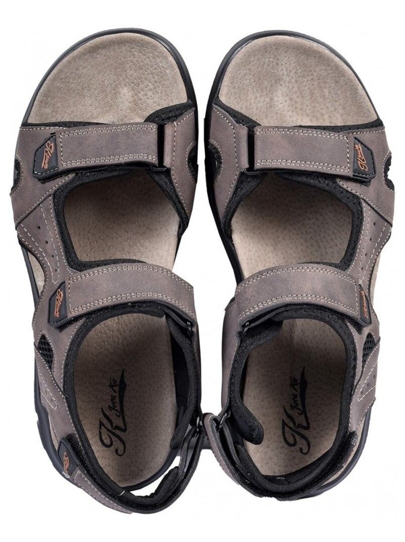 Sandalias PREMIUM Velcro Marrón - Kiabi