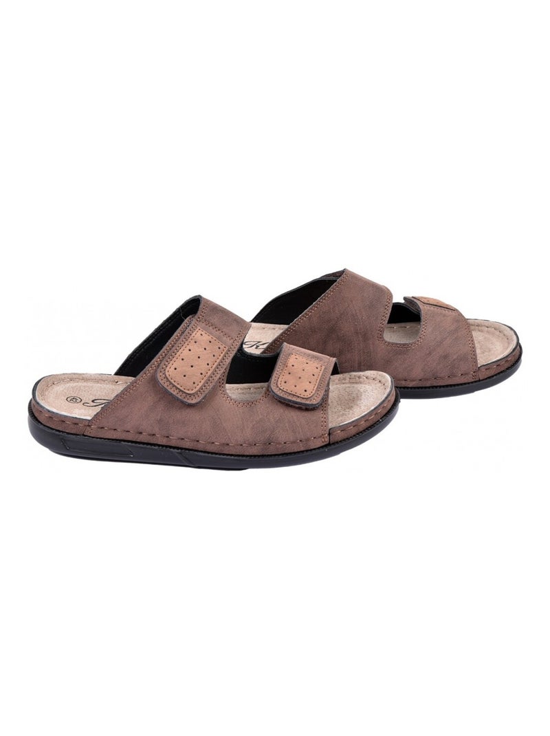 Sandalias PREMIUM Velcro Marrón - Kiabi