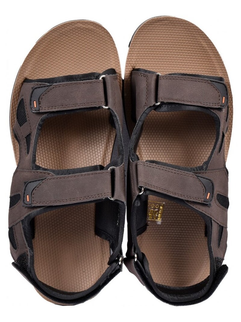 Sandalias PREMIUM Velcro Marrón - Kiabi
