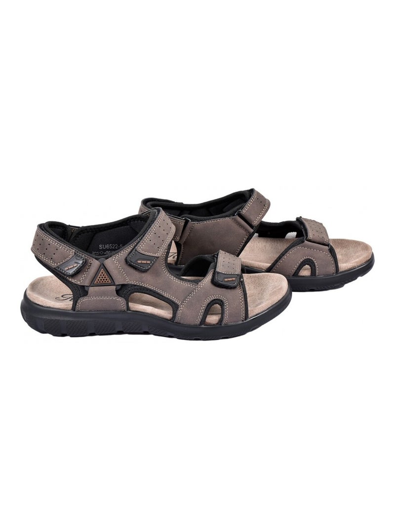 Sandalias PREMIUM Velcro Marrón - Kiabi