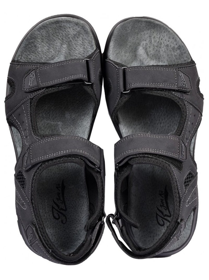 Sandalias PREMIUM Velcro Negro - Kiabi