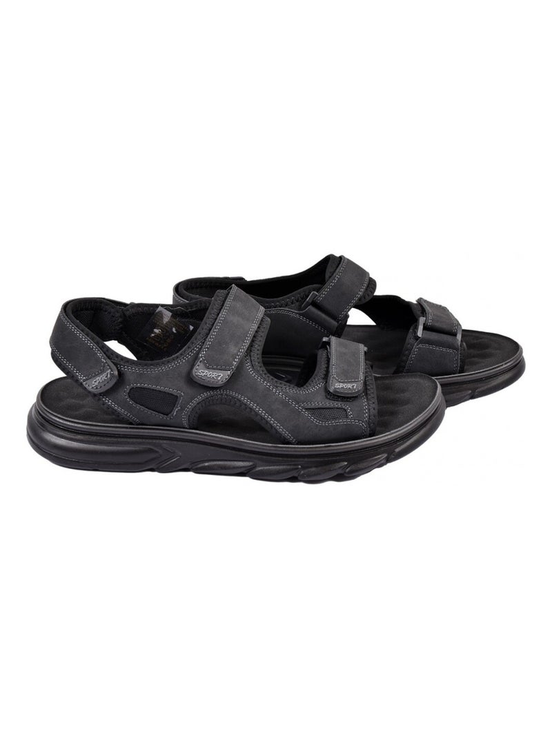 Sandalias PREMIUM Velcro Negro - Kiabi
