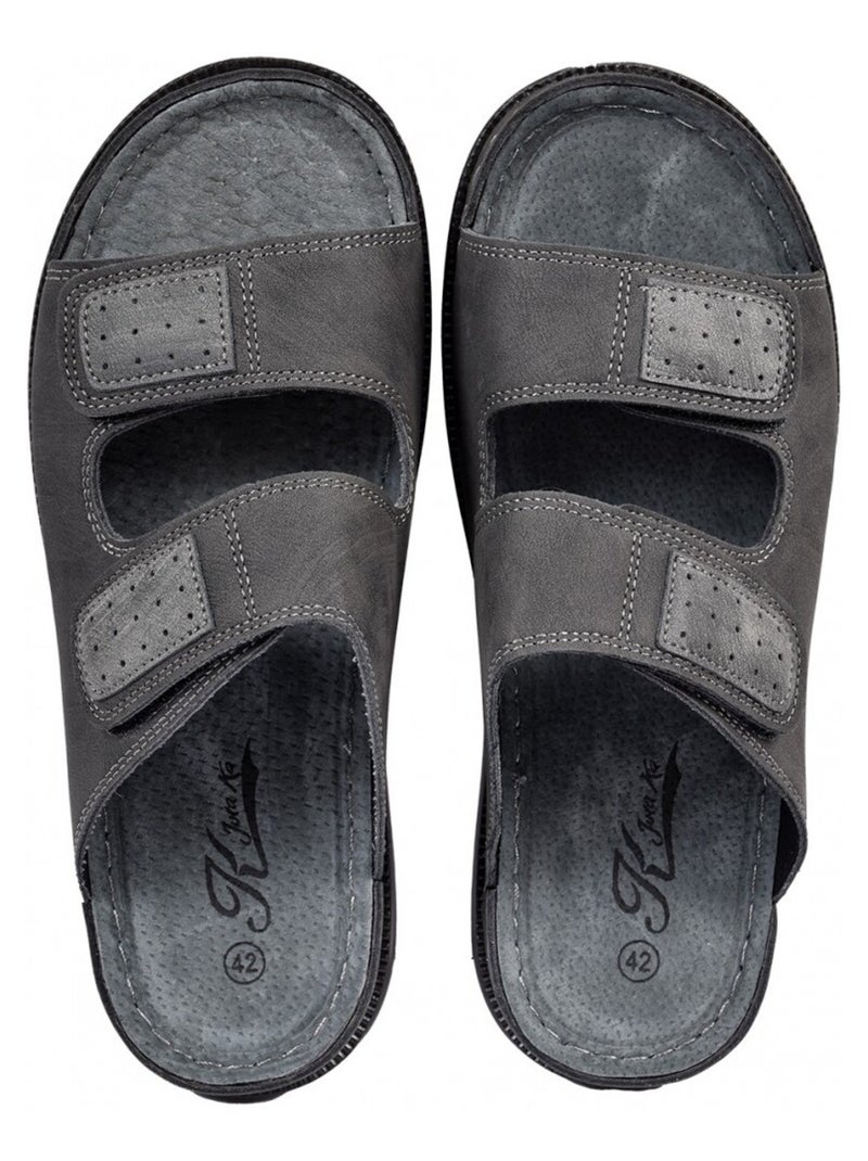 Sandalias PREMIUM Velcro Negro - Kiabi