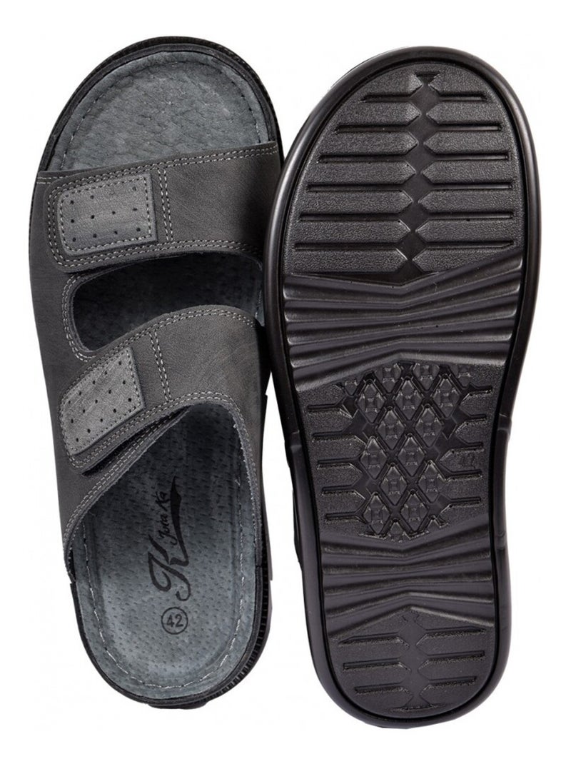 Sandalias PREMIUM Velcro Negro - Kiabi