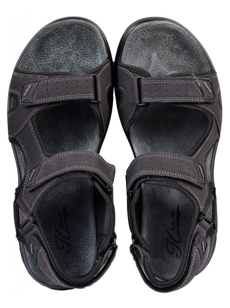 Sandalias PREMIUM Velcro Negro - Kiabi
