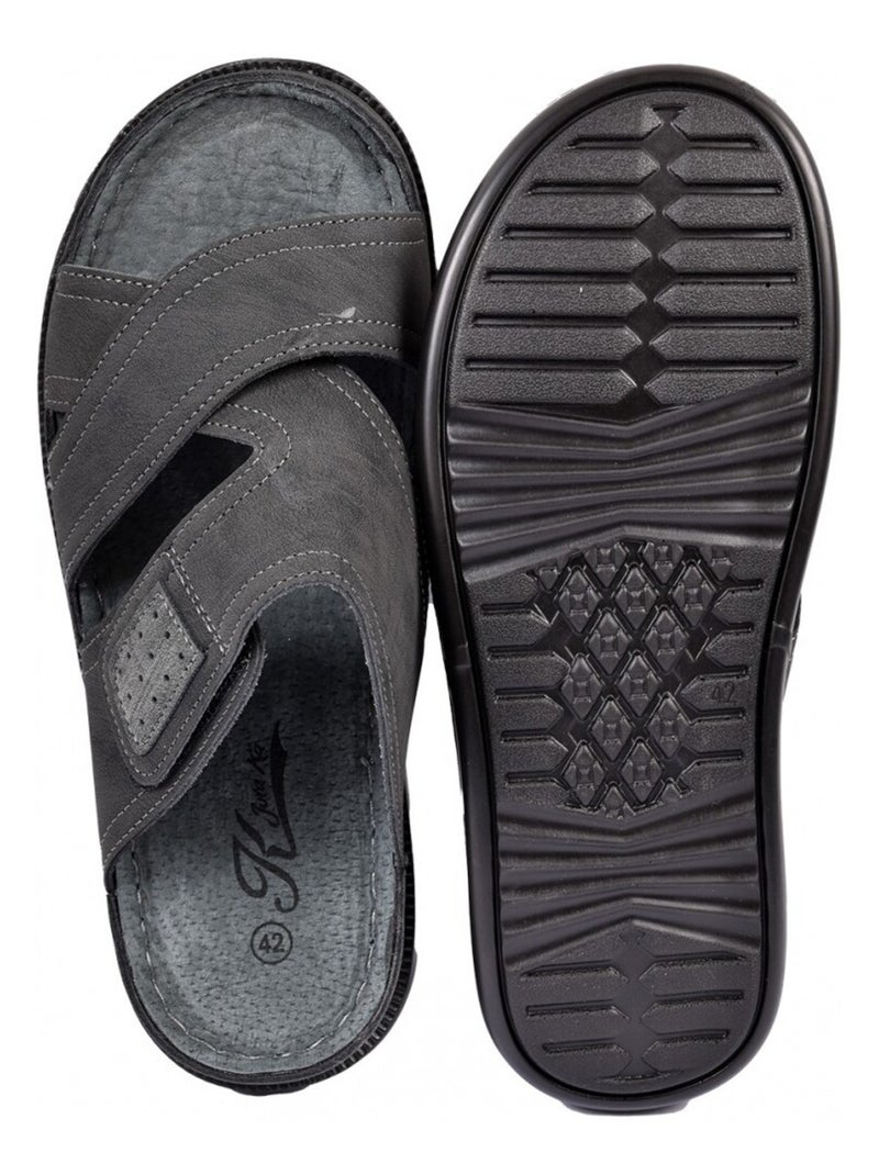 Sandalias PREMIUM Velcro Negro - Kiabi