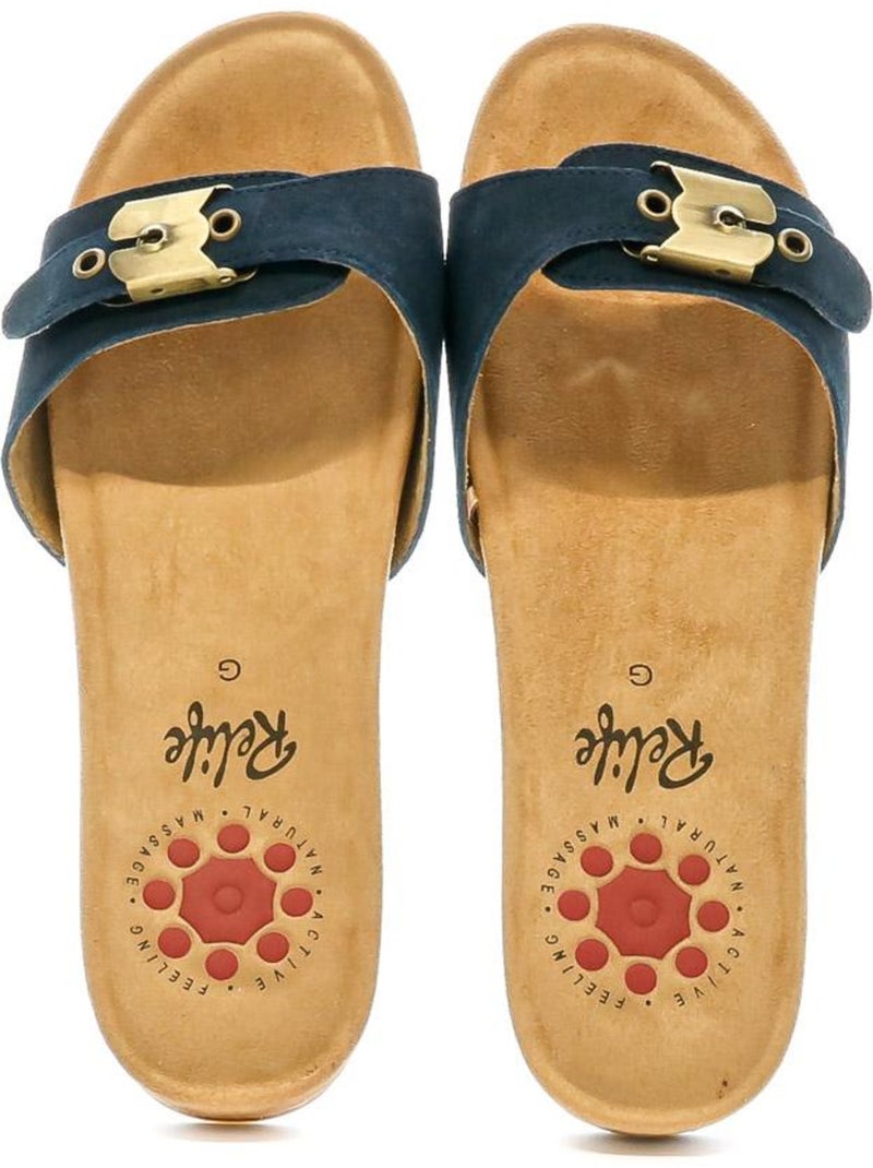 Sandalias relife para mujer Azul marino - Kiabi