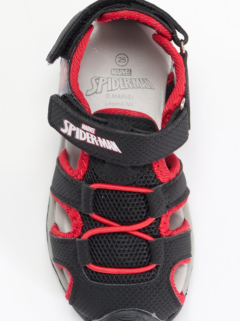 Sandalias semiabiertas 'Spiderman' Negro - Kiabi