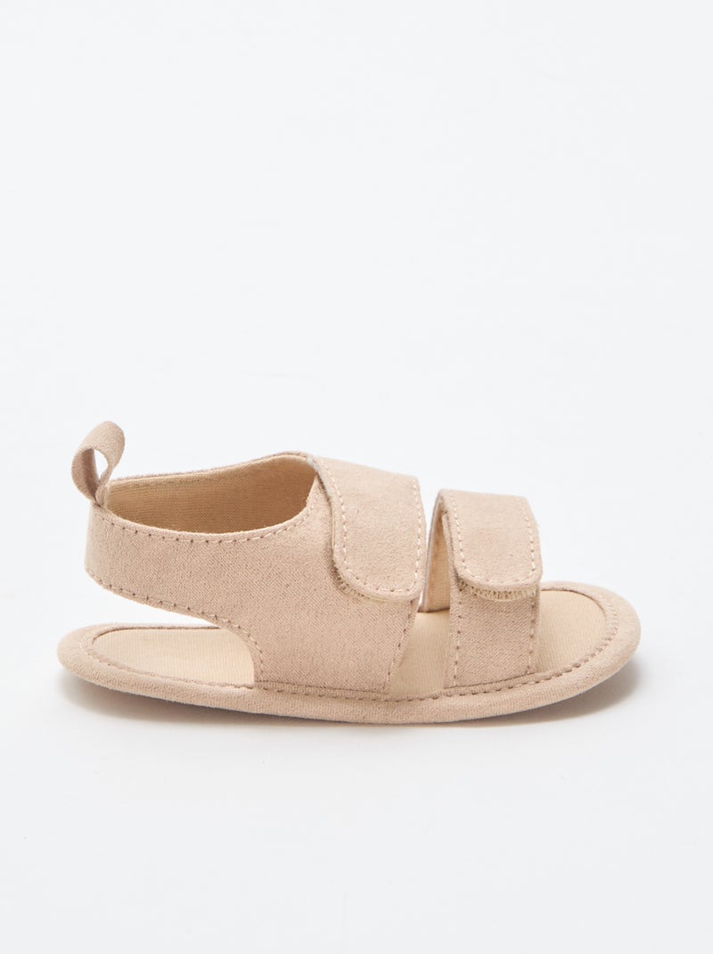 Sandalias suaves con 2 tiras Beige - Kiabi