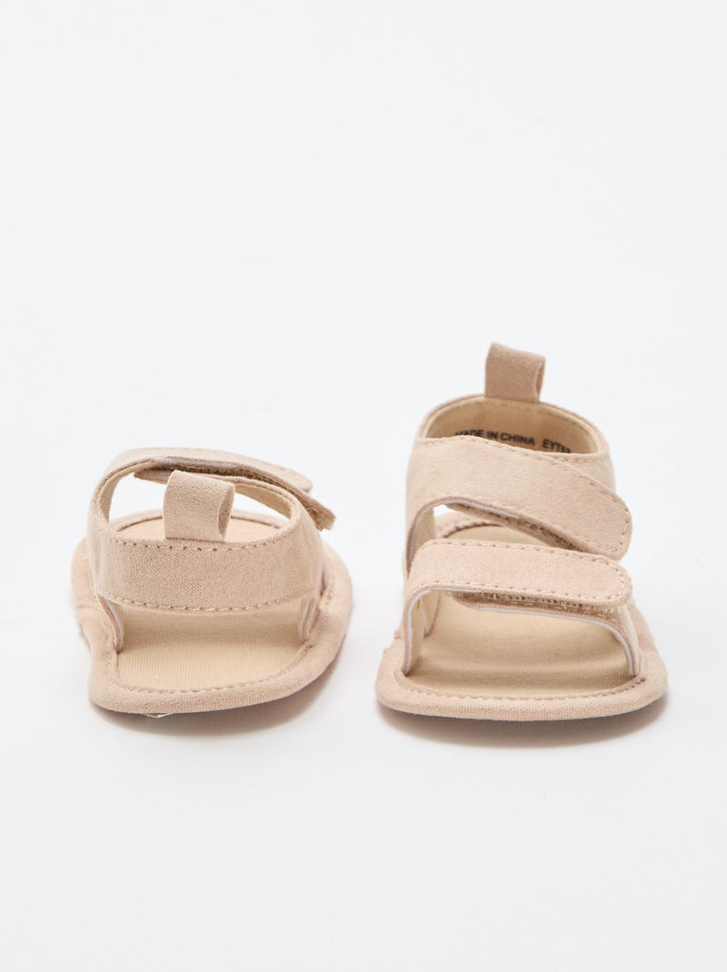 Sandalias suaves con 2 tiras Beige - Kiabi