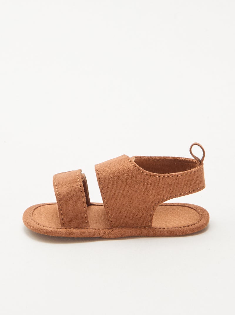 Sandalias suaves con 2 tiras Marron - Kiabi