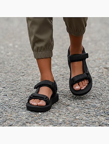 Sandalias Suela cómoda y ligera de 3,5 cm, Sandalias para playa, piscina, senderismo Isotoner