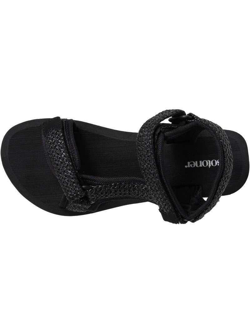Sandalias Suela cómoda y ligera de 3,5 cm, Sandalias para playa, piscina, senderismo  Isotoner Negro - Kiabi