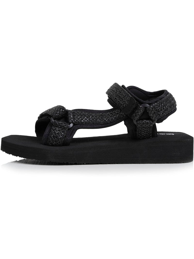 Sandalias Suela cómoda y ligera de 3,5 cm, Sandalias para playa, piscina, senderismo  Isotoner Negro - Kiabi