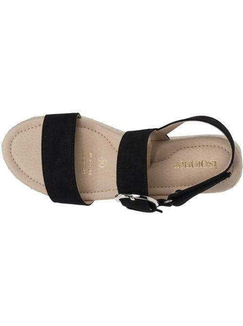 Sandalias suela con memoria de forma, tacón de 3,5 cm, diseño de cuerda  Isotoner - Kiabi