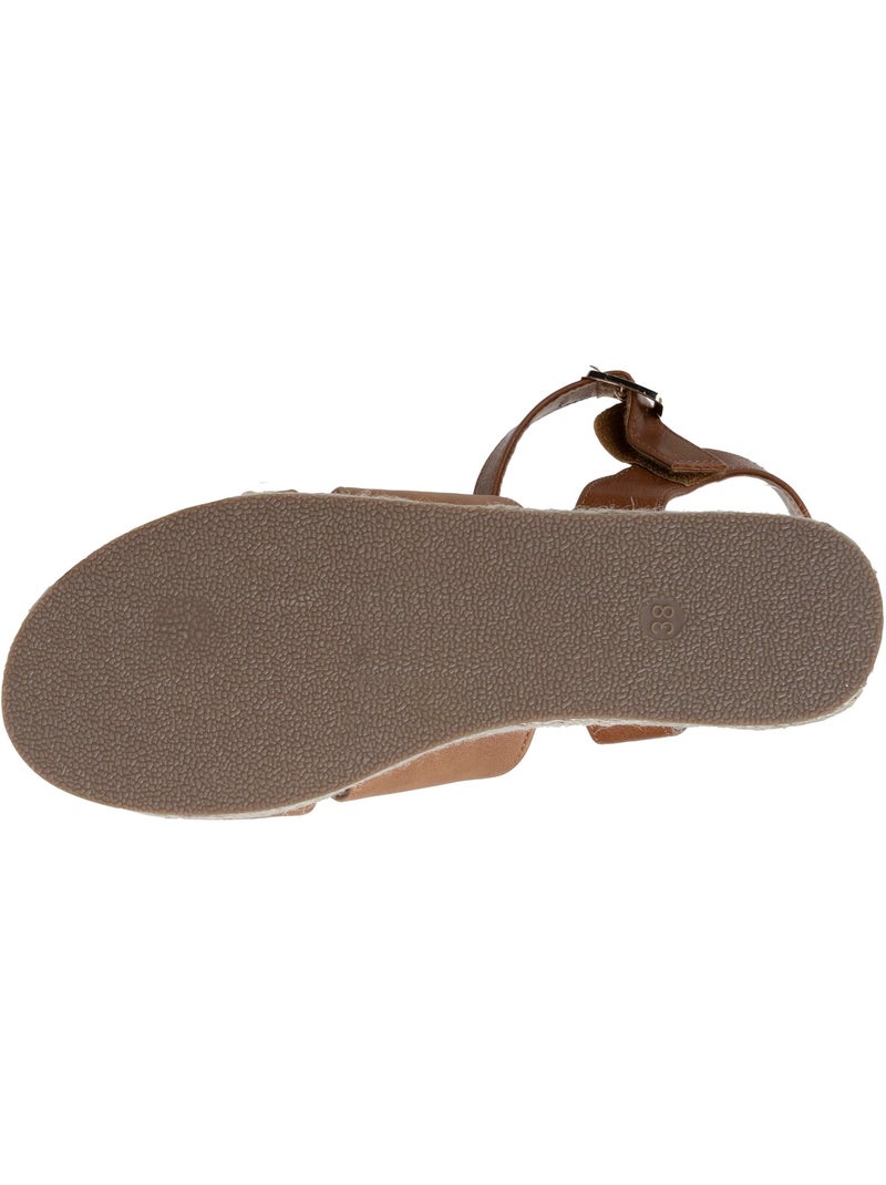 Sandalias suela con memoria de forma tacón de 3,5 cm  Isotoner Camel - Kiabi