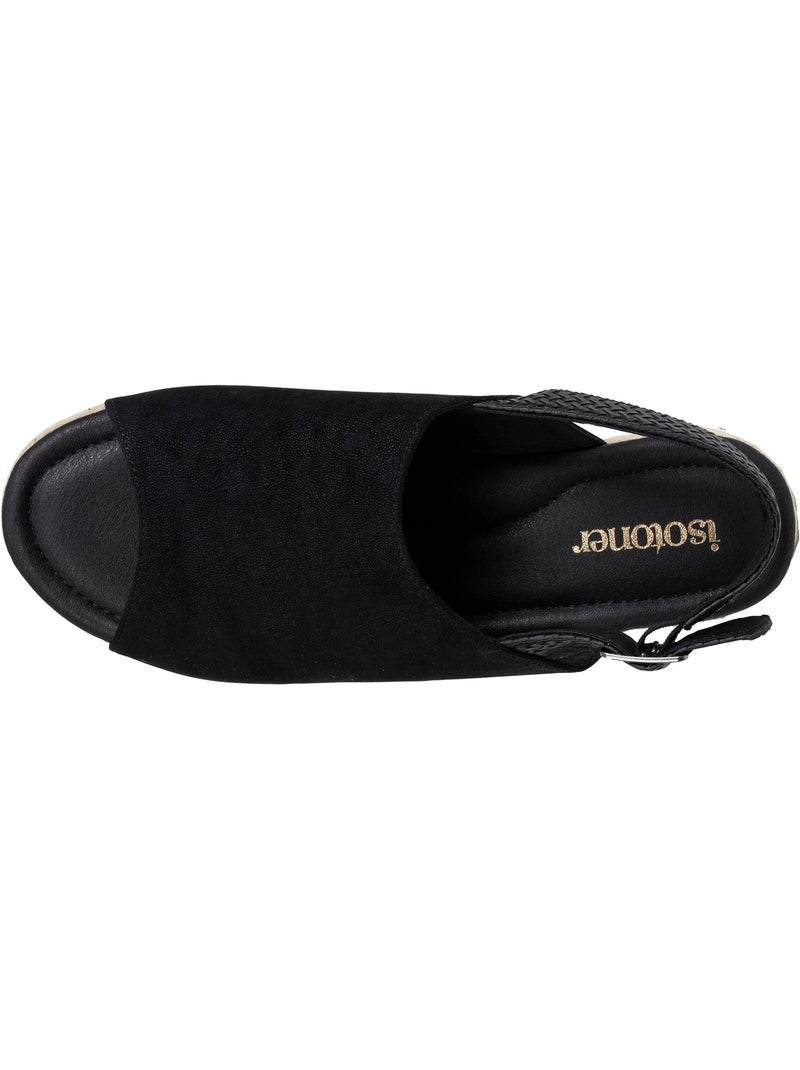 Sandalias suela con memoria de forma tacón de 3,5 cm  Isotoner Negro - Kiabi