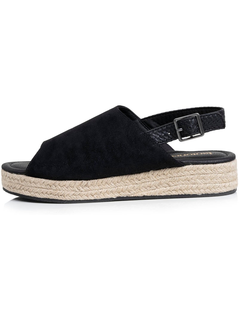 Sandalias suela con memoria de forma tacón de 3,5 cm Negro - Kiabi