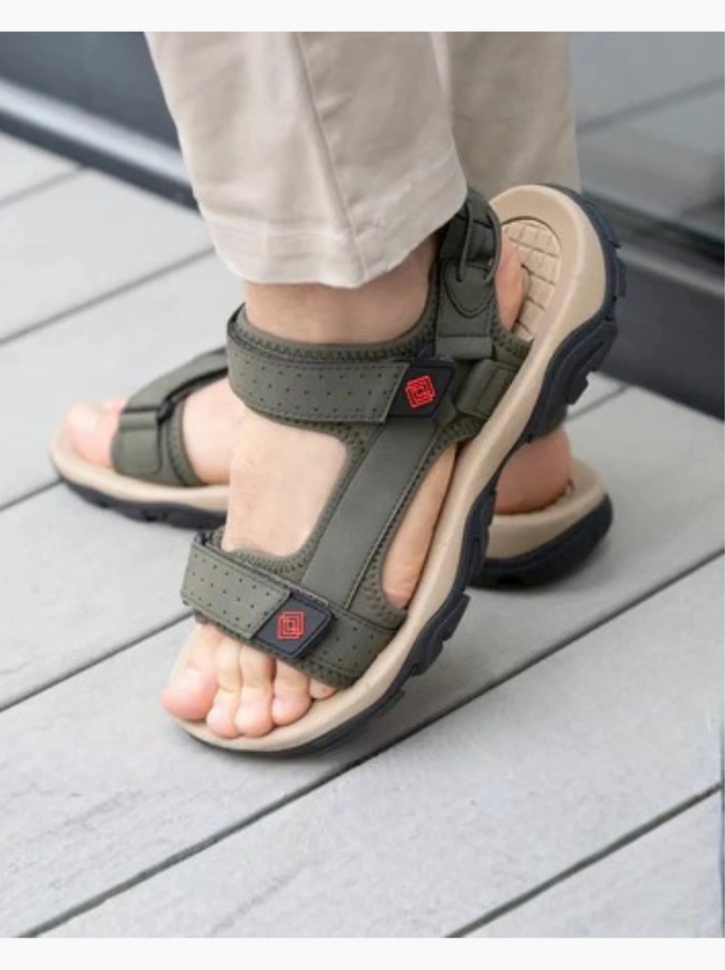 Sandalias Suela deportiva, cómoda y ligera, Sandalias para playa, piscina,  Isotoner Caqui - Kiabi