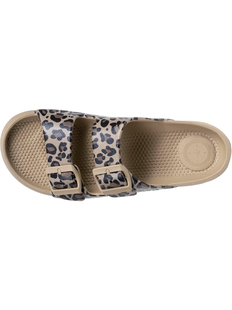 Sandalias suela extraflexible y ligera, parche ultra cómodo en el talón Beige - Kiabi