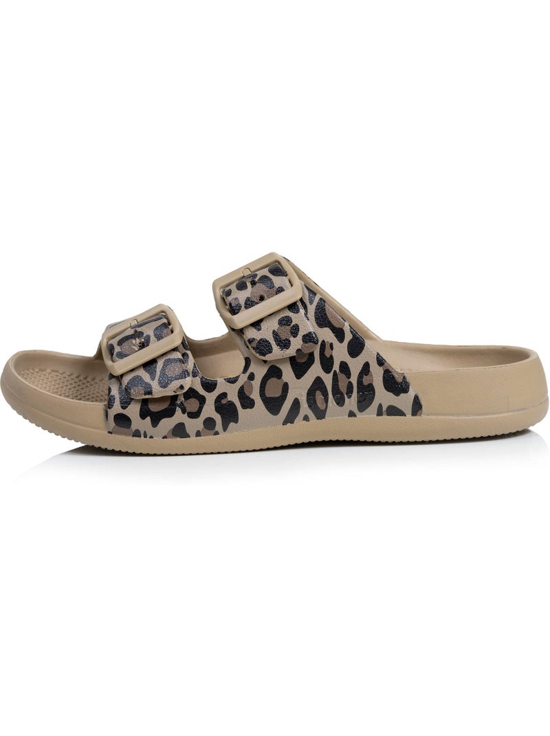 Sandalias suela extraflexible y ligera, parche ultra cómodo en el talón Beige - Kiabi