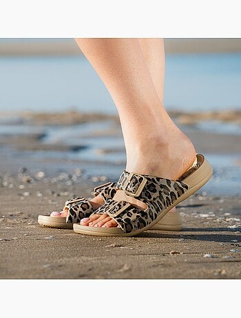 Sandalias suela extraflexible y ligera, parche ultra cómodo en el talón Isotoner