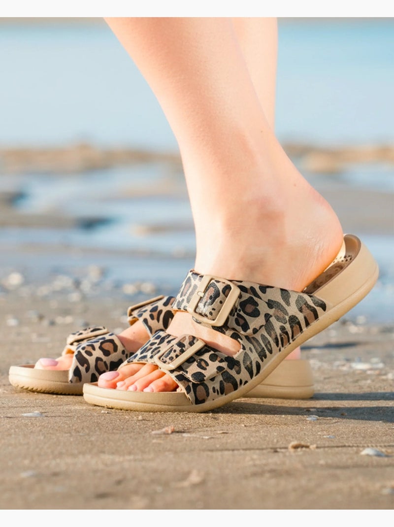 Sandalias suela extraflexible y ligera, parche ultra cómodo en el talón  Isotoner Beige - Kiabi