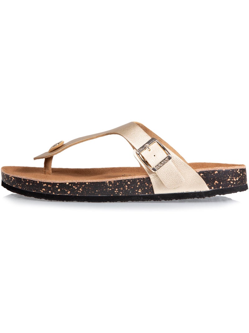Sandalias suelas ultracómodas, flexibles y ligeras  isotoner Dorado/Oro - Kiabi