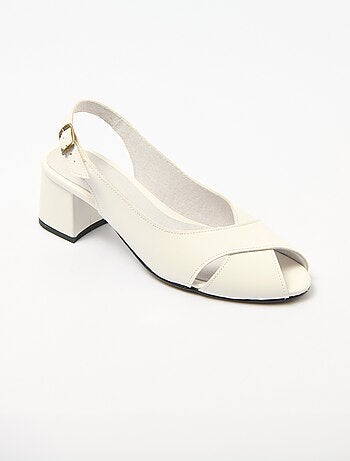 Sandalias tacón ancho confort tiras cruzadas - Afibel