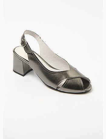 Sandalias tacón ancho confort tiras cruzadas - Afibel