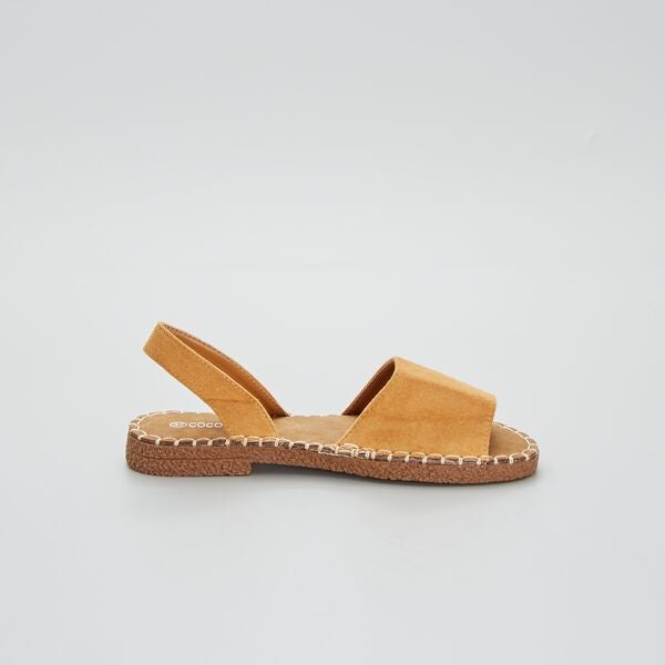 Sandalias tipo menorquinas de antelina Mujer talla 34 a 48 - azul - Kiabi -  20,00€