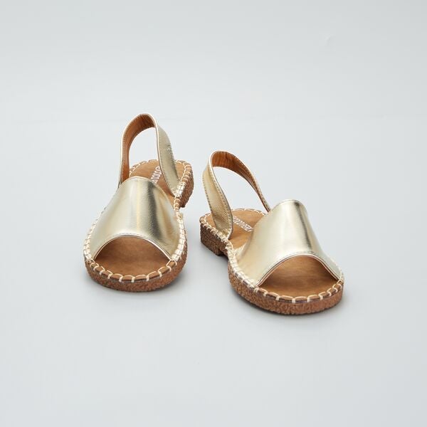 Sandalias tipo menorquinas de antelina Mujer talla 34 a 48 - camello -  Kiabi - 20,00€