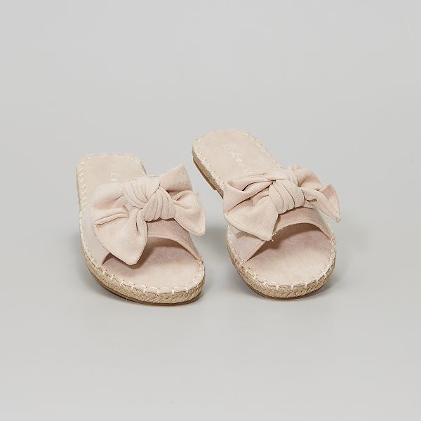 Sandalias tipo mules de antelina Mujer talla 34 a 48 - beige - Kiabi -  14,00€