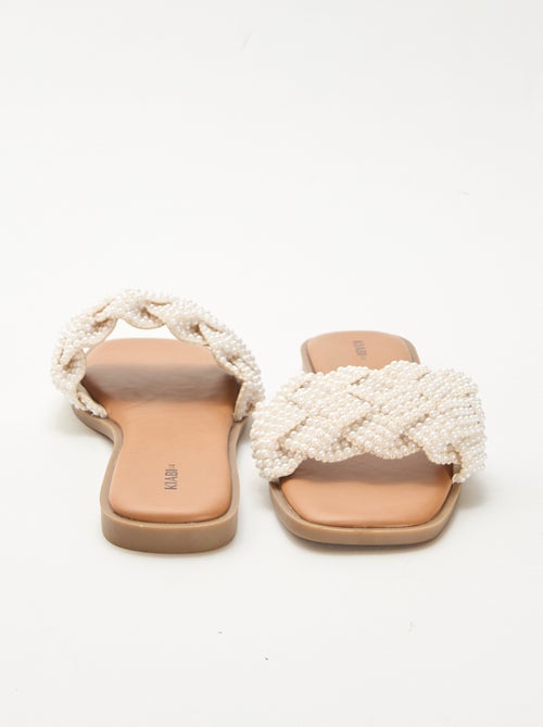 Sandalias trenzadas con perlas - Kiabi
