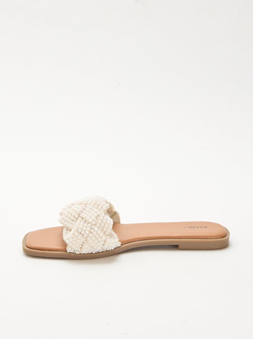 Sandalias trenzadas con perlas - Kiabi