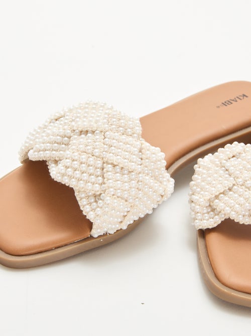 Sandalias trenzadas con perlas - Kiabi