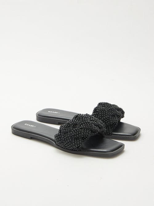 Sandalias trenzadas con perlas - Kiabi
