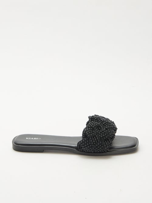 Sandalias trenzadas con perlas - Kiabi