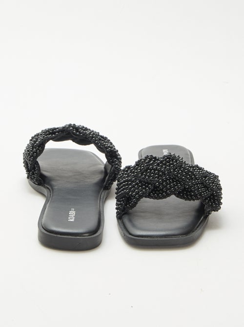 Sandalias trenzadas con perlas - Kiabi