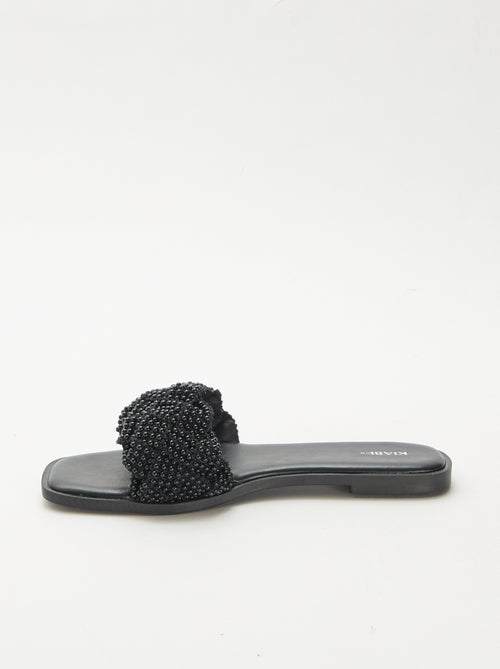 Sandalias trenzadas con perlas - Kiabi