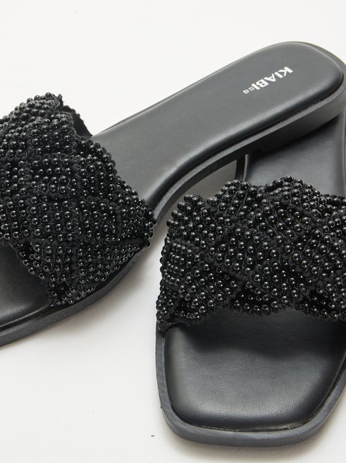 Sandalias trenzadas con perlas - Kiabi
