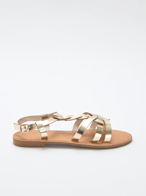Sandalias trenzadas lisas - Kiabi