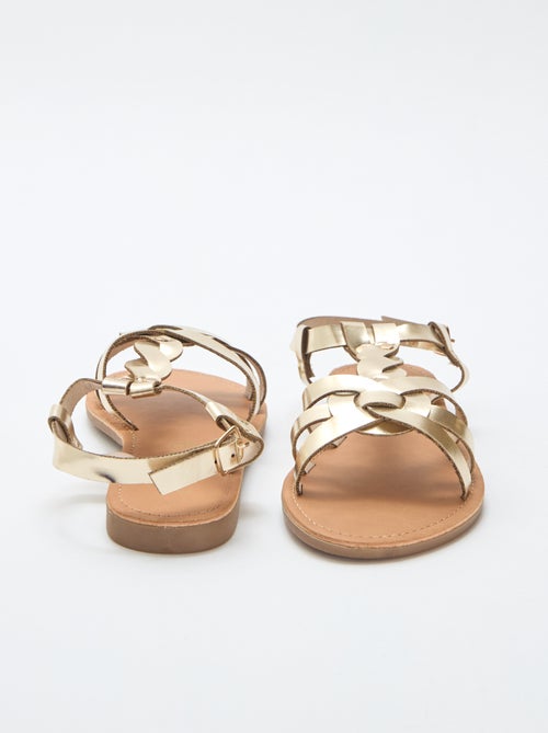 Sandalias trenzadas lisas - Kiabi