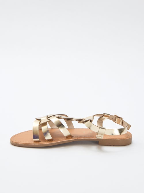 Sandalias trenzadas lisas - Kiabi