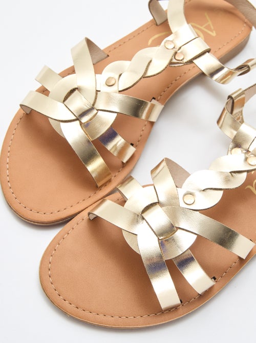 Sandalias trenzadas lisas - Kiabi