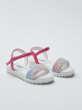 Sandalias trenzadas multicolores