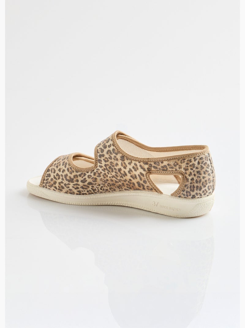Sandalias veganas ancho confort - Afibel Beige - Kiabi