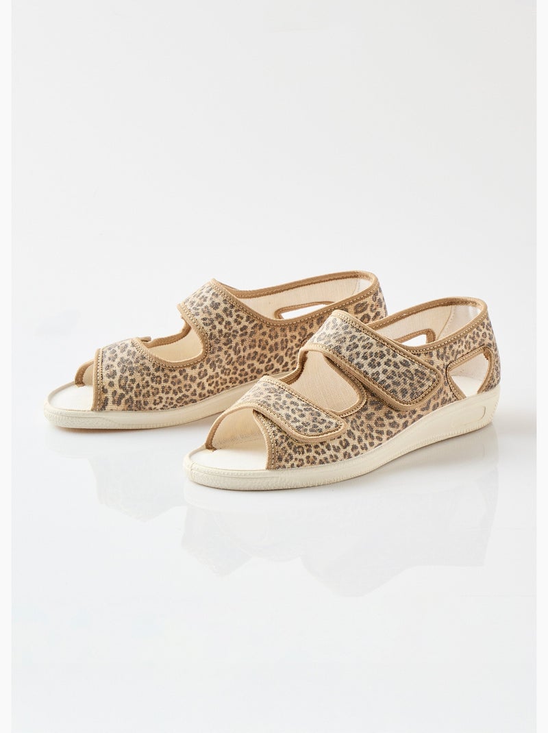 Sandalias veganas ancho confort - Afibel Beige - Kiabi