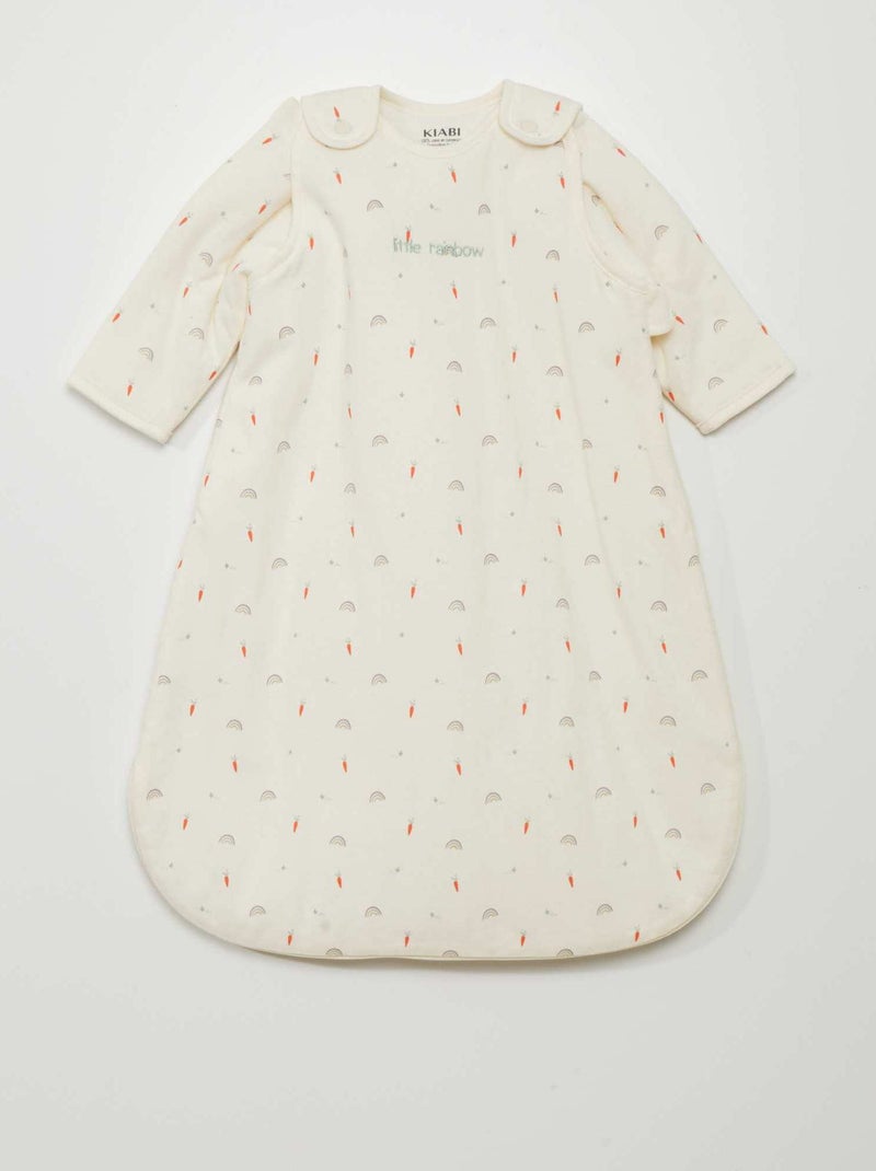 Saquito cálido con mangas extraíbles - TOG 2 BLANCO - Kiabi
