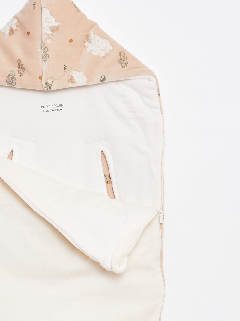 Saquito de bebé cálido con asiento de coche Beige - Kiabi